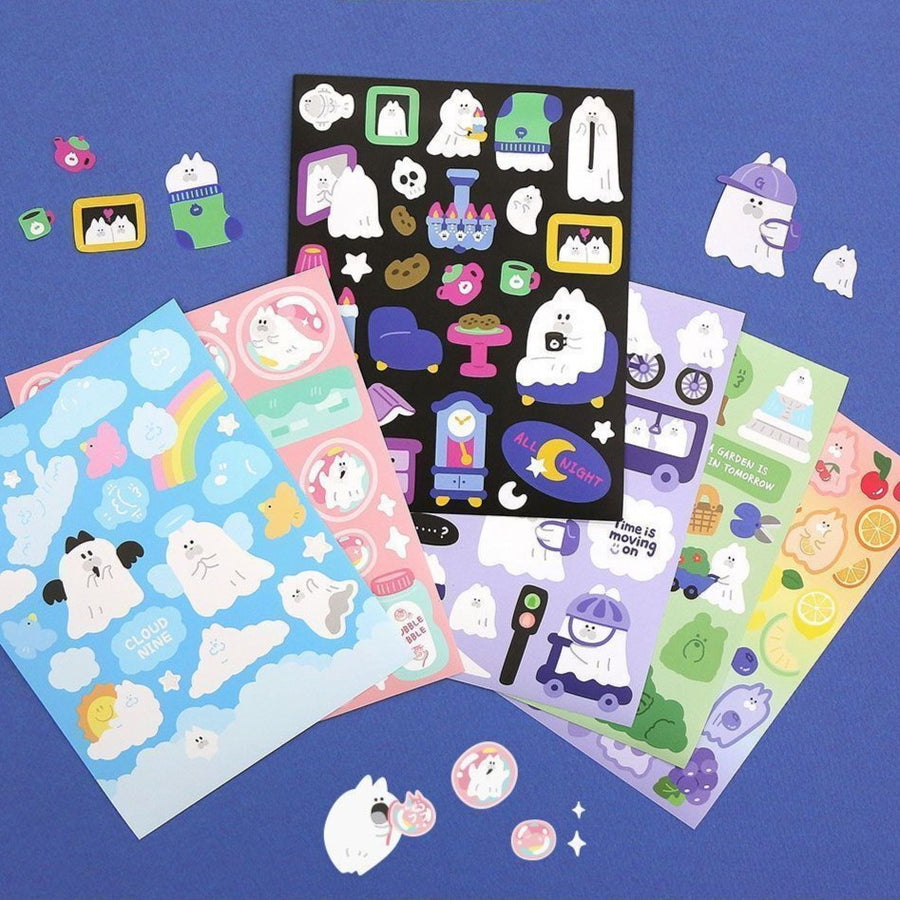 Ghost Cats Stickers Set