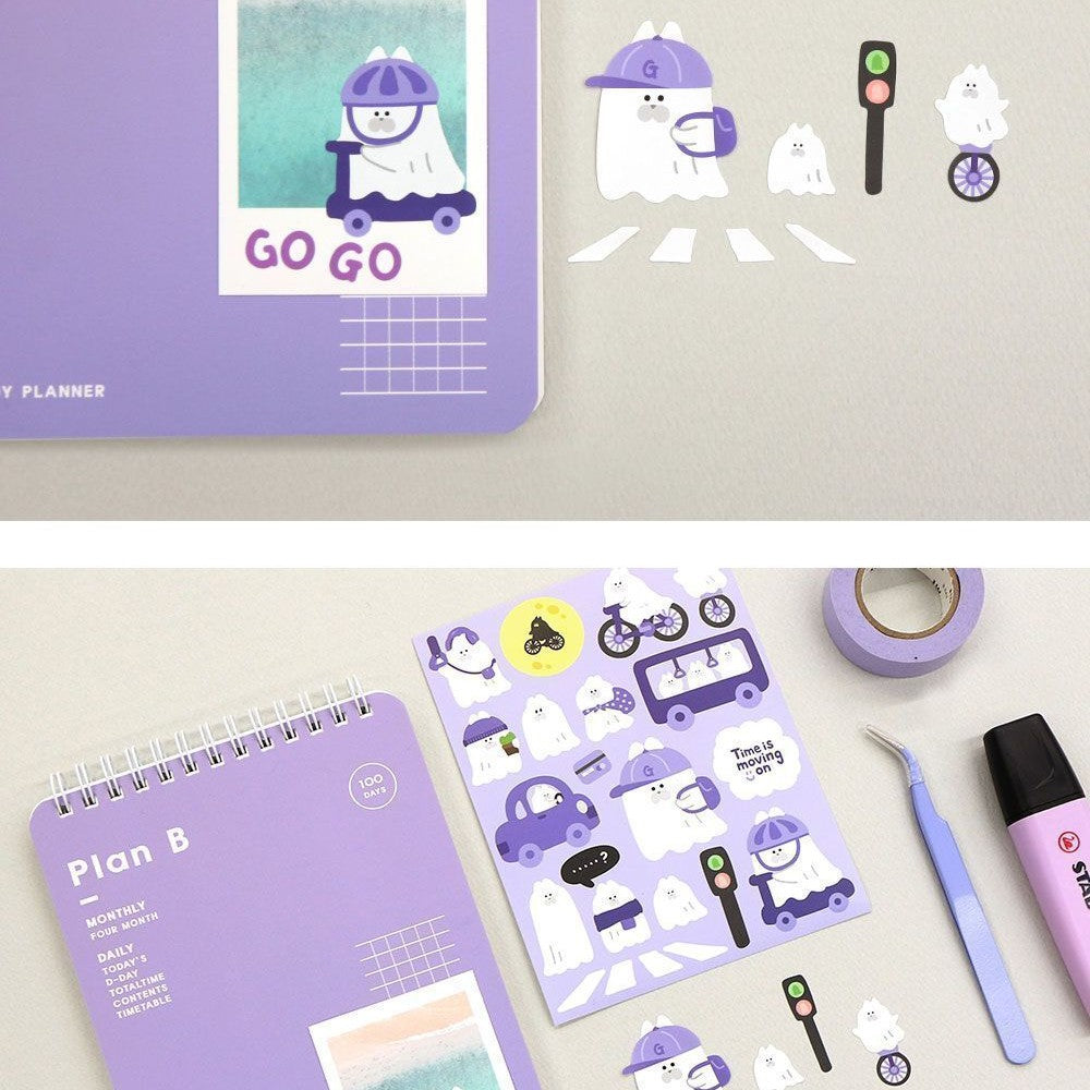 Ghost Cats Stickers Set
