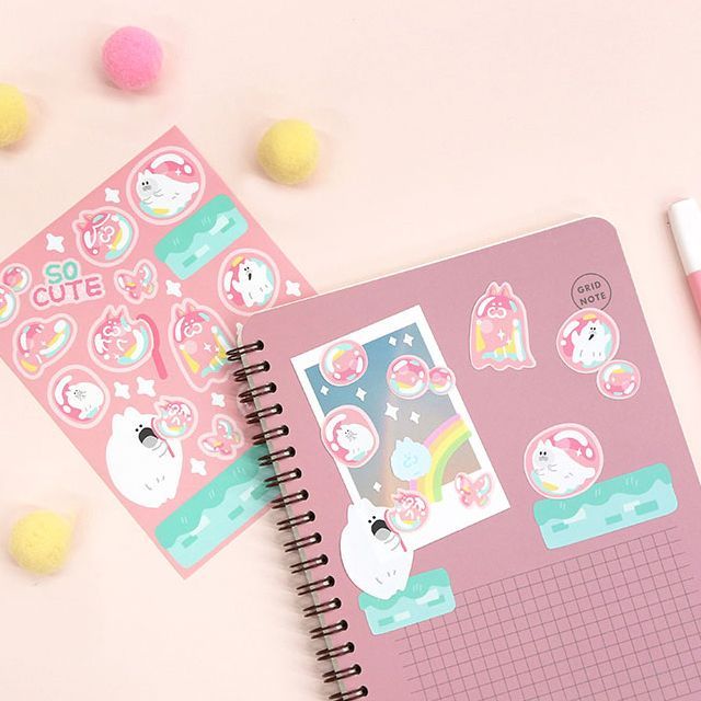 Ghost Cats Stickers Set