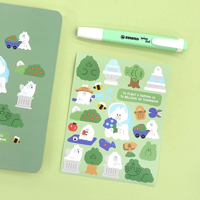 Ghost Cats Stickers Set