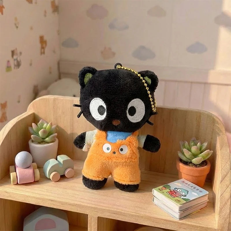 Chococat Fluffy Dungarees Mini Plush (10 cm)