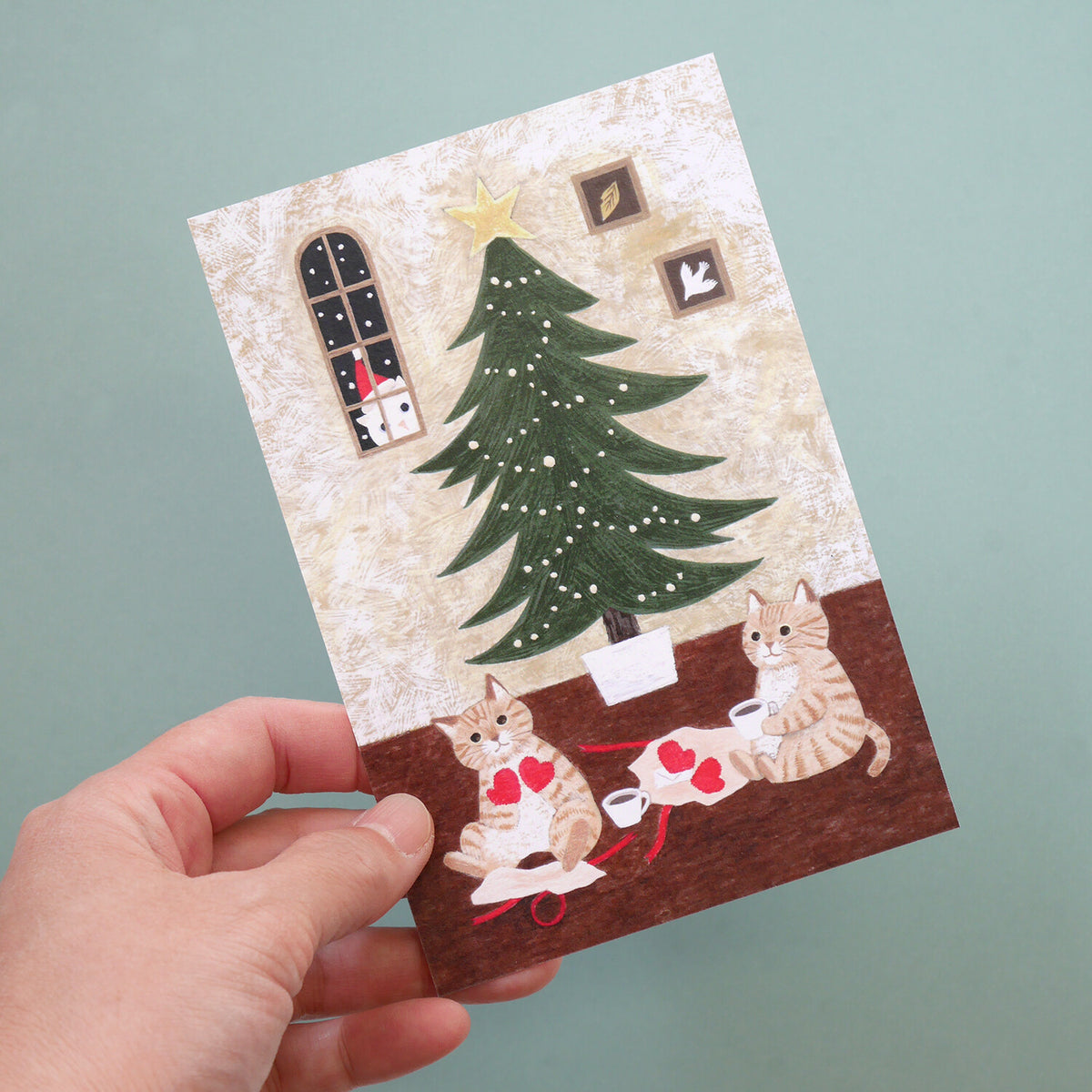 Christmas Cats Postcard