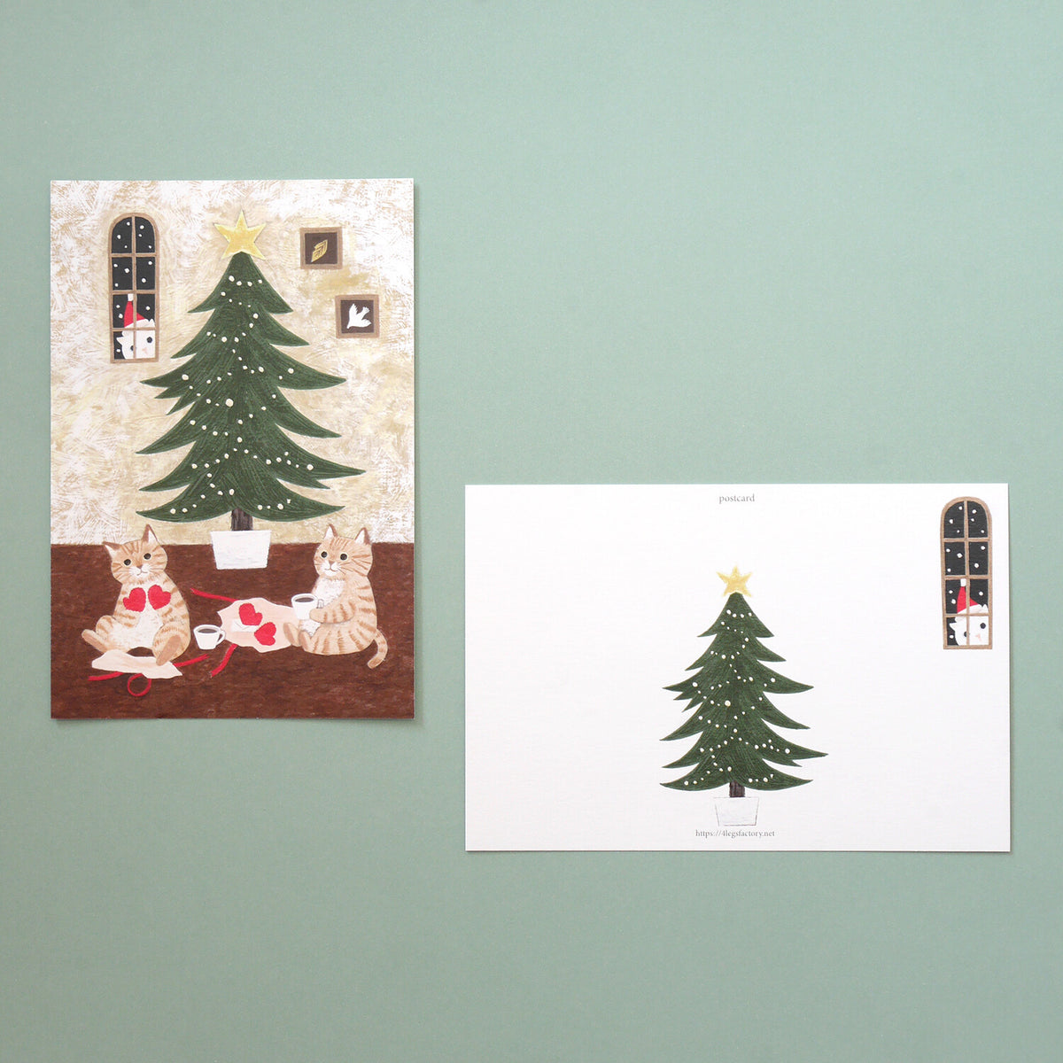 Christmas Cats Postcard