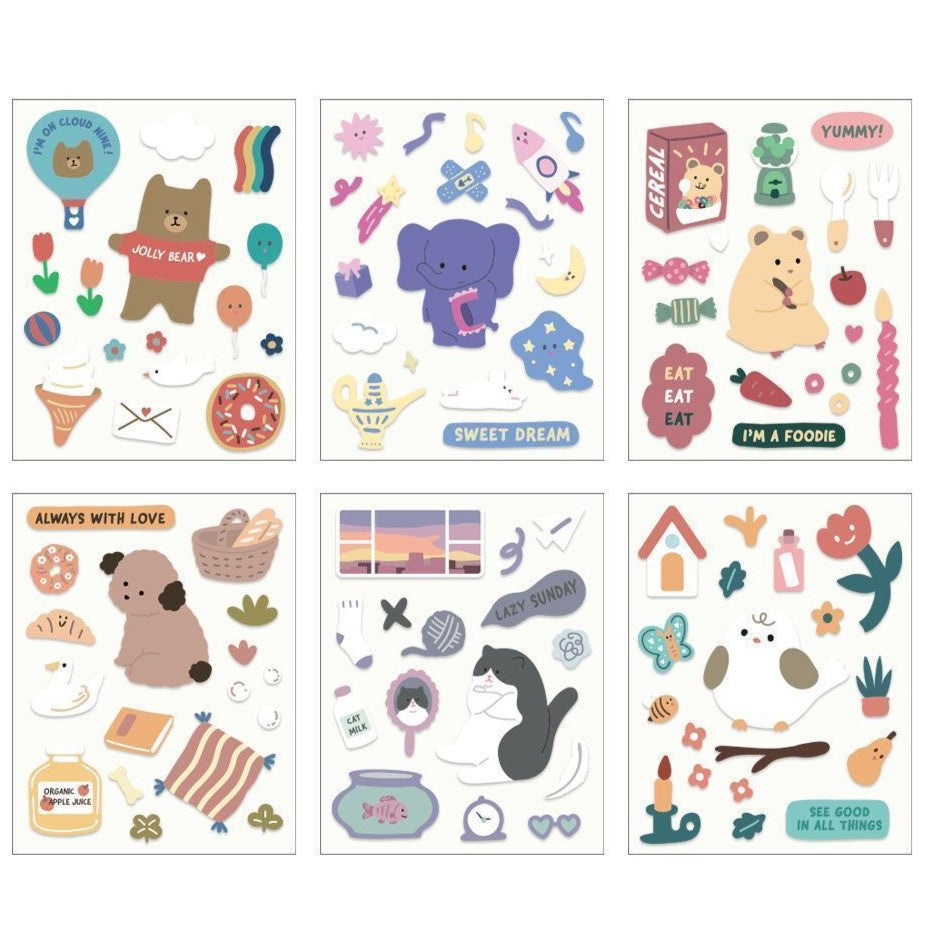 Adorable Animals Stickers Set