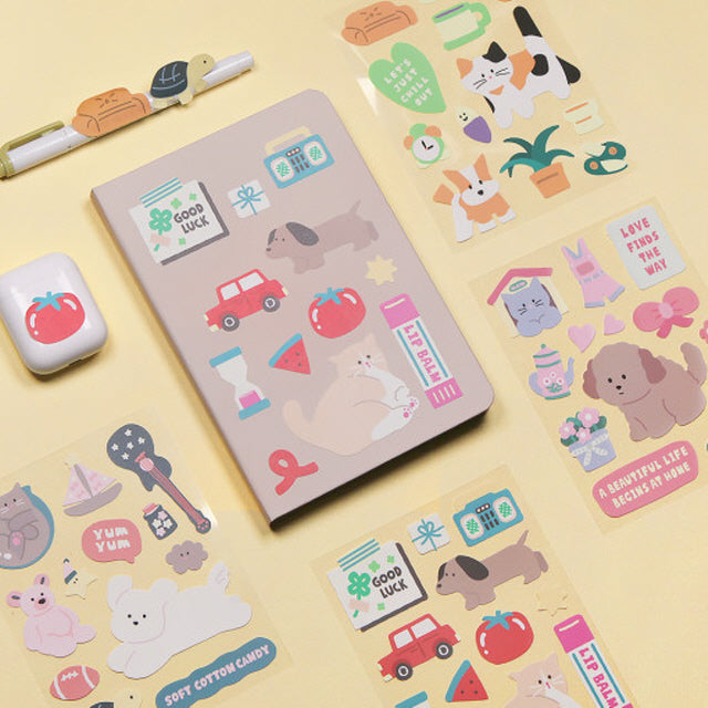 Cute Pets Stickers Set