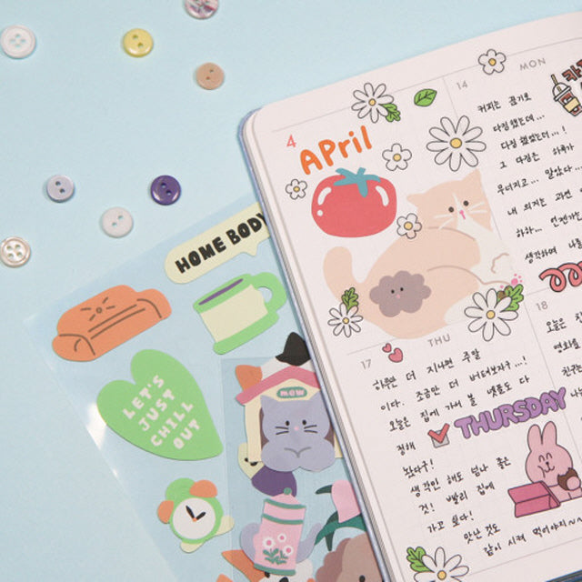 Cute Pets Stickers Set