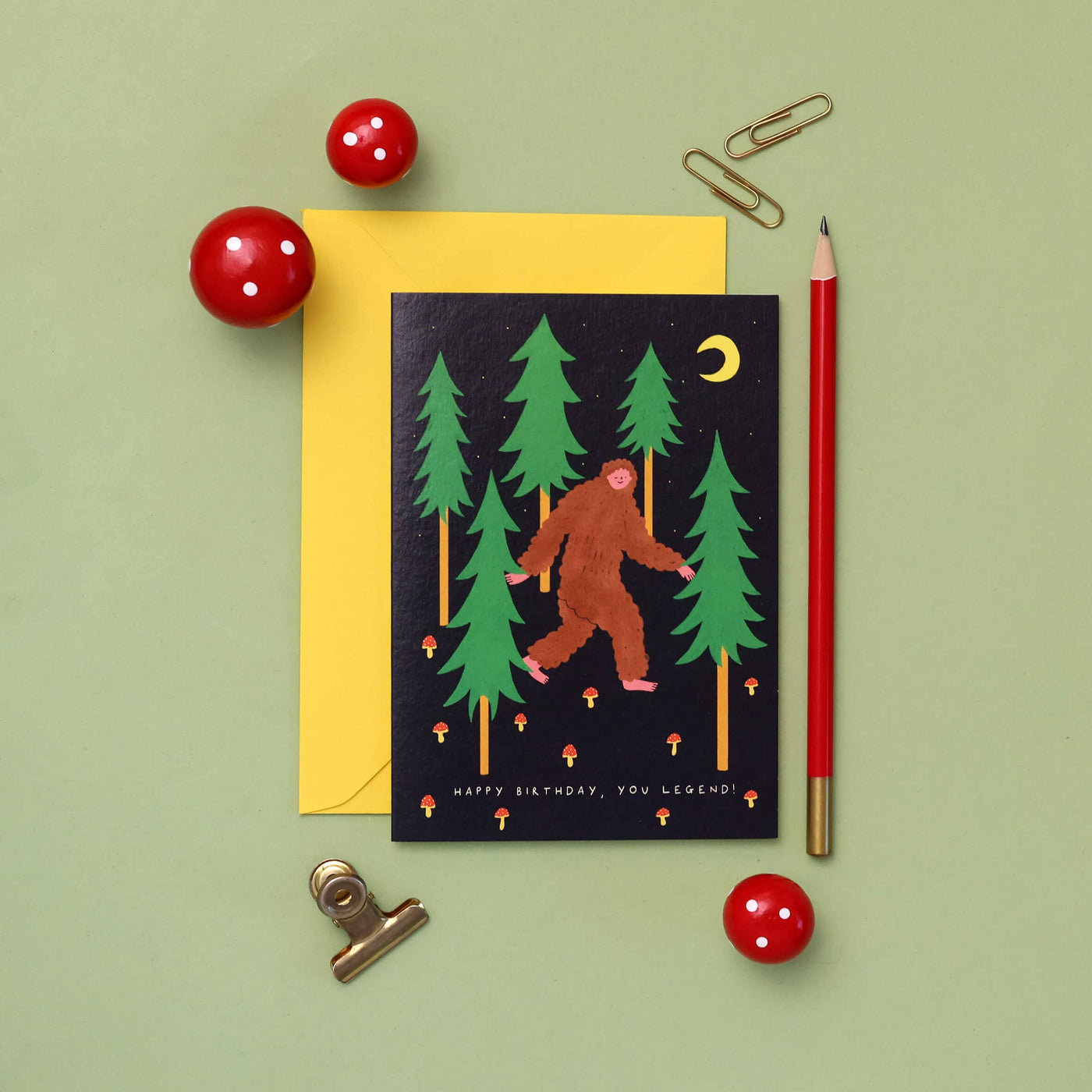 Bigfoot Legendary Birthday Card