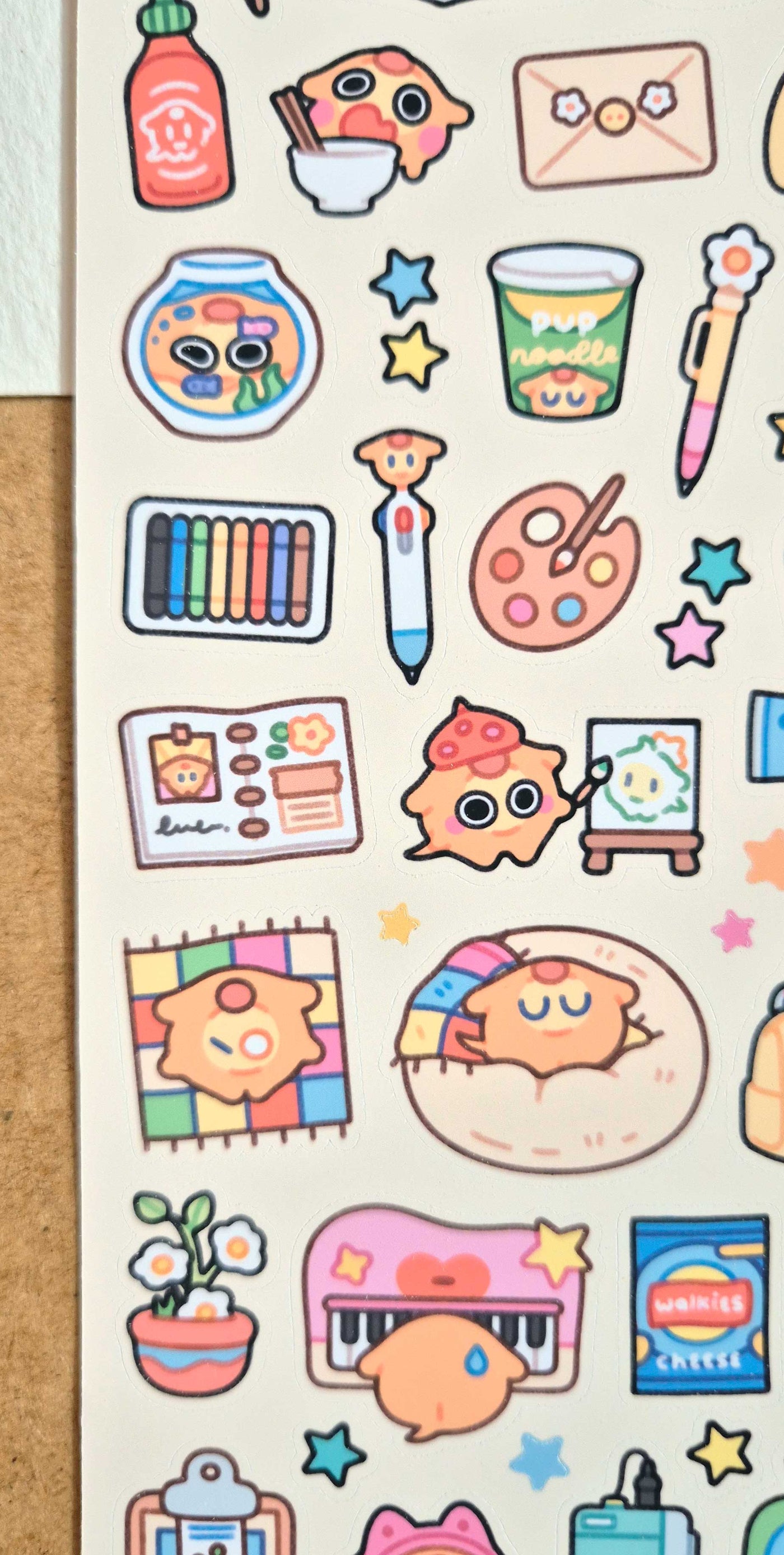 Coy Pup Activities Holographic Stickers