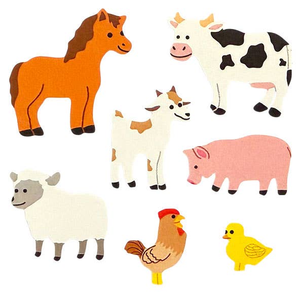 Classic Farm Animals Stickers