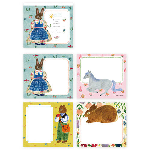 Flowers and Animals Memo Pad