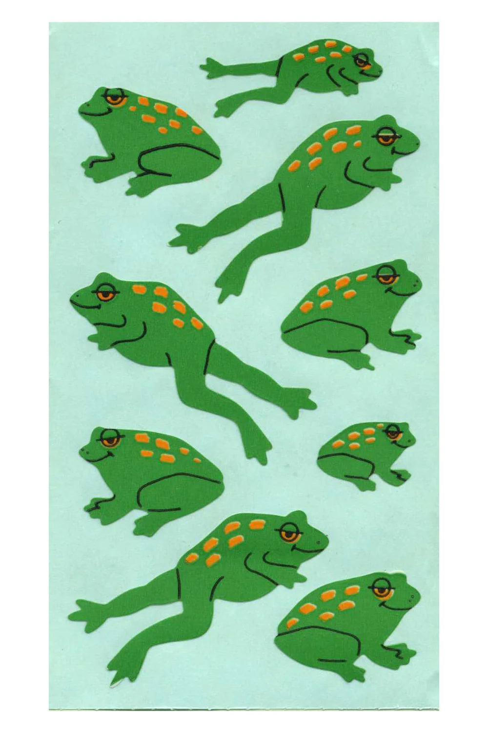 Lots of Frogs Stickers from the Roll