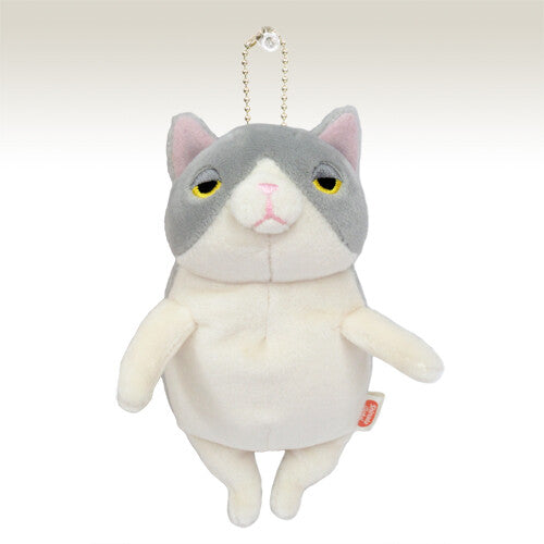 Mini Grey and White Mochi Cat (13 cm)