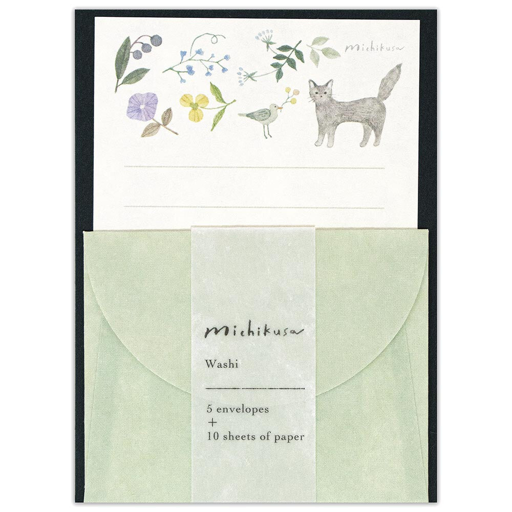 Little Grey Cat Mini Letter Set