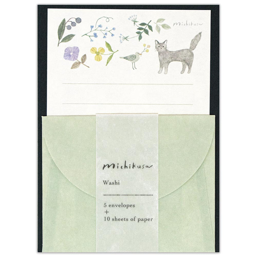 Little Grey Cat Mini Letter Set