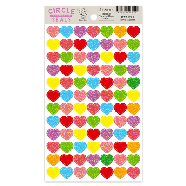 Holographic Rainbow Heart Stickers
