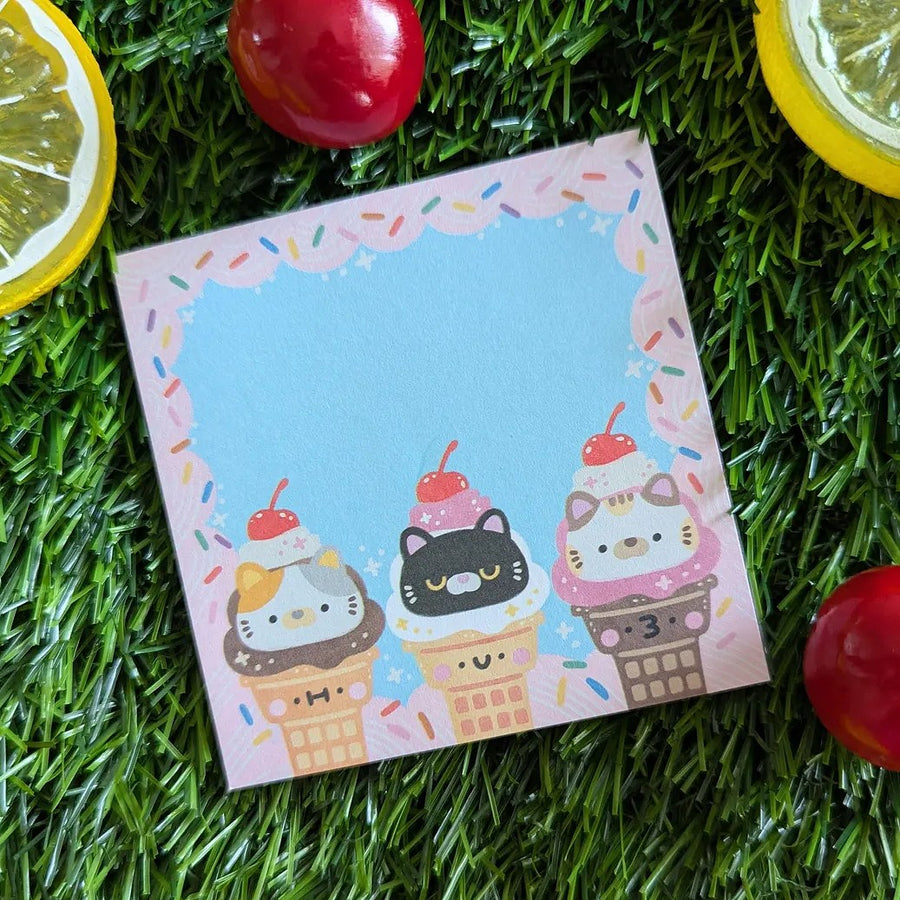 Ice Cream Cats Memo Pad