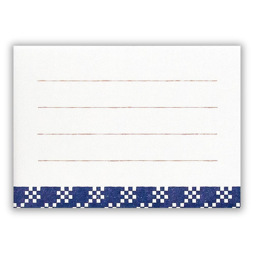 Indigo Check Mini Letter Set