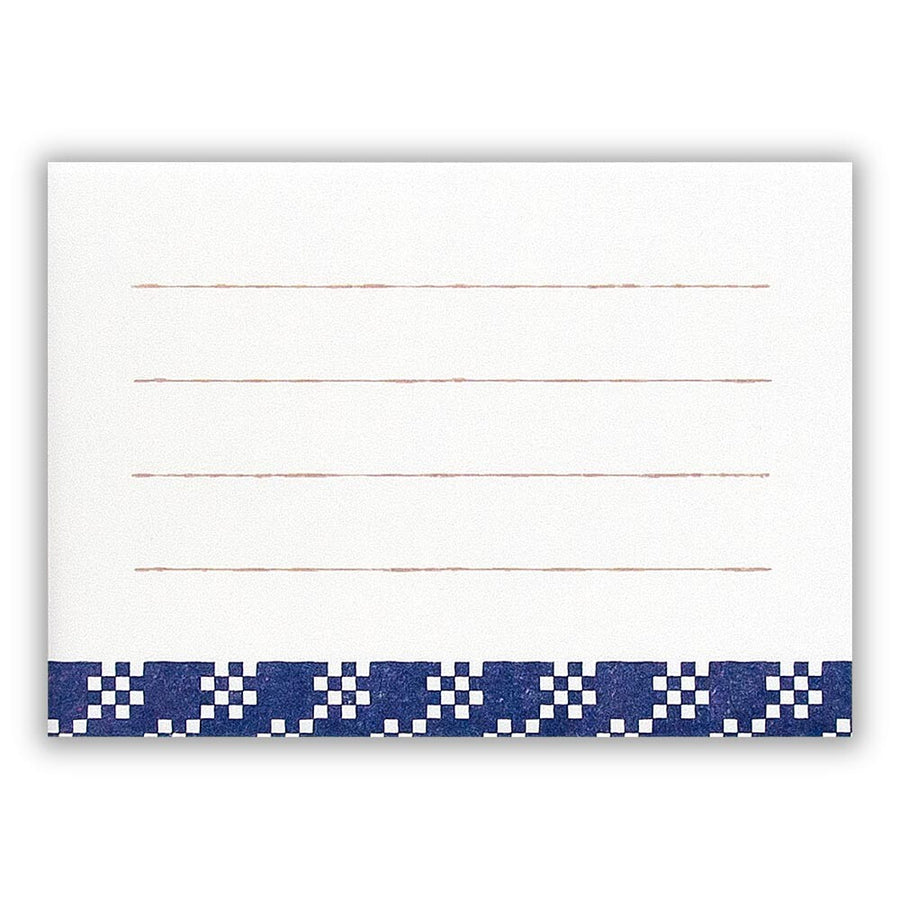 Indigo Check Mini Letter Set