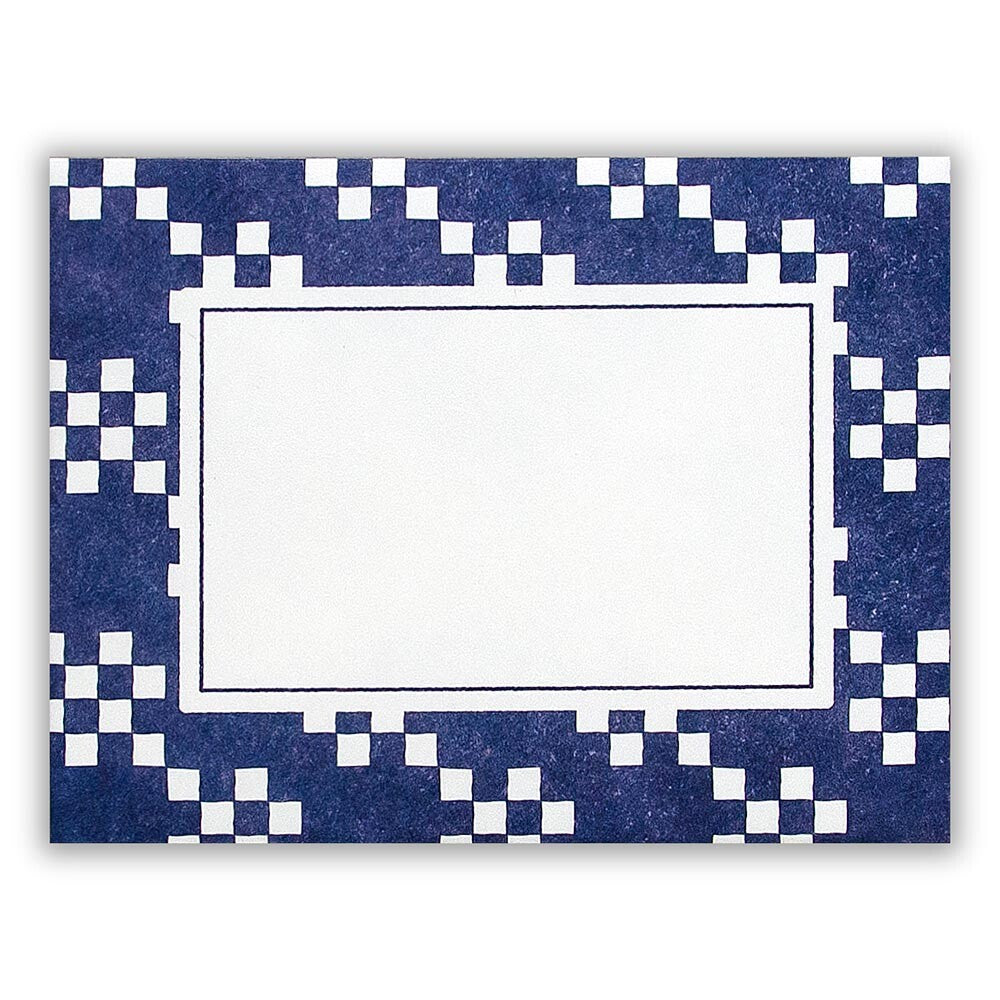 Indigo Check Mini Letter Set