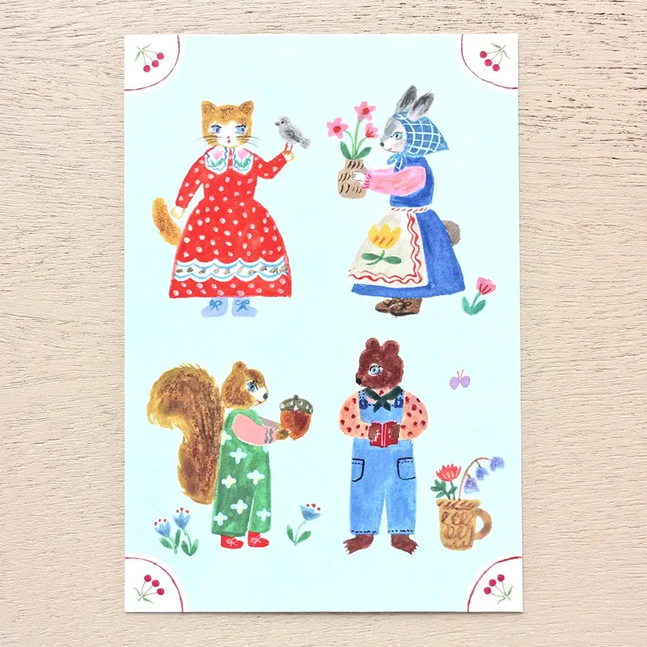 Little Fluffy Friends Postcard Selection