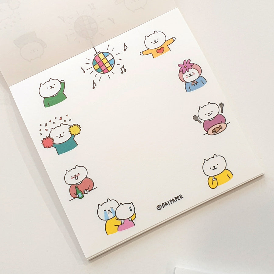 Cat Party Memo Pad