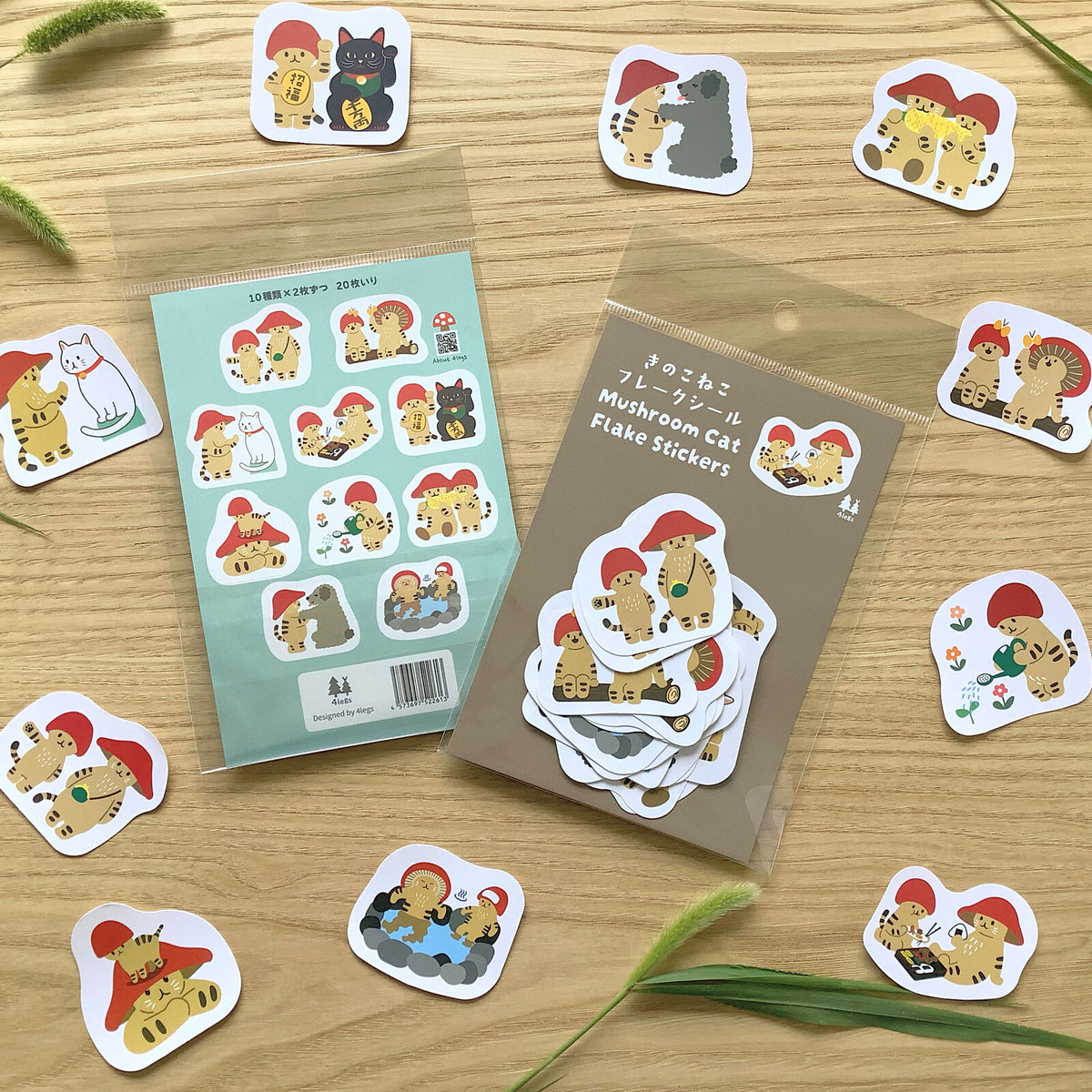 Mushroom Cats Sticker Flakes