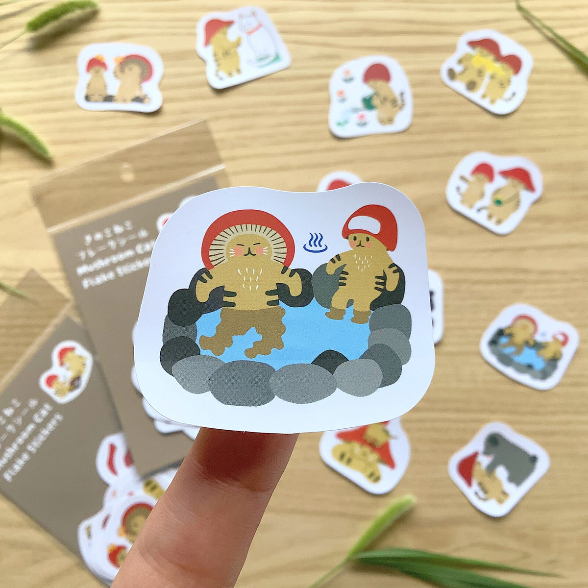 Mushroom Cats Sticker Flakes