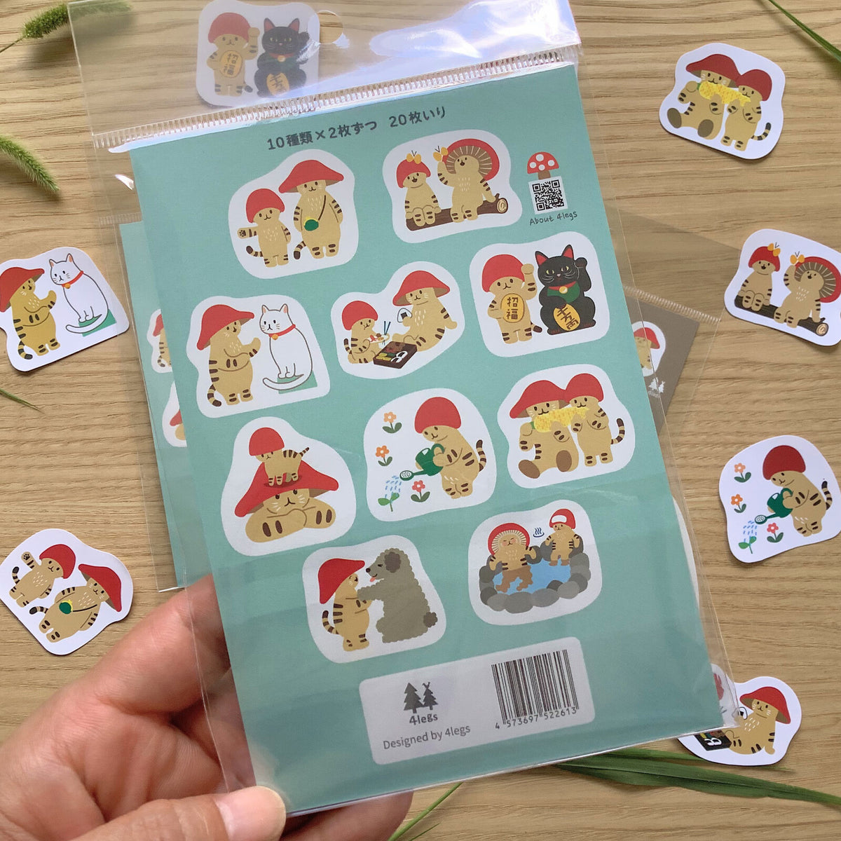 Mushroom Cats Sticker Flakes