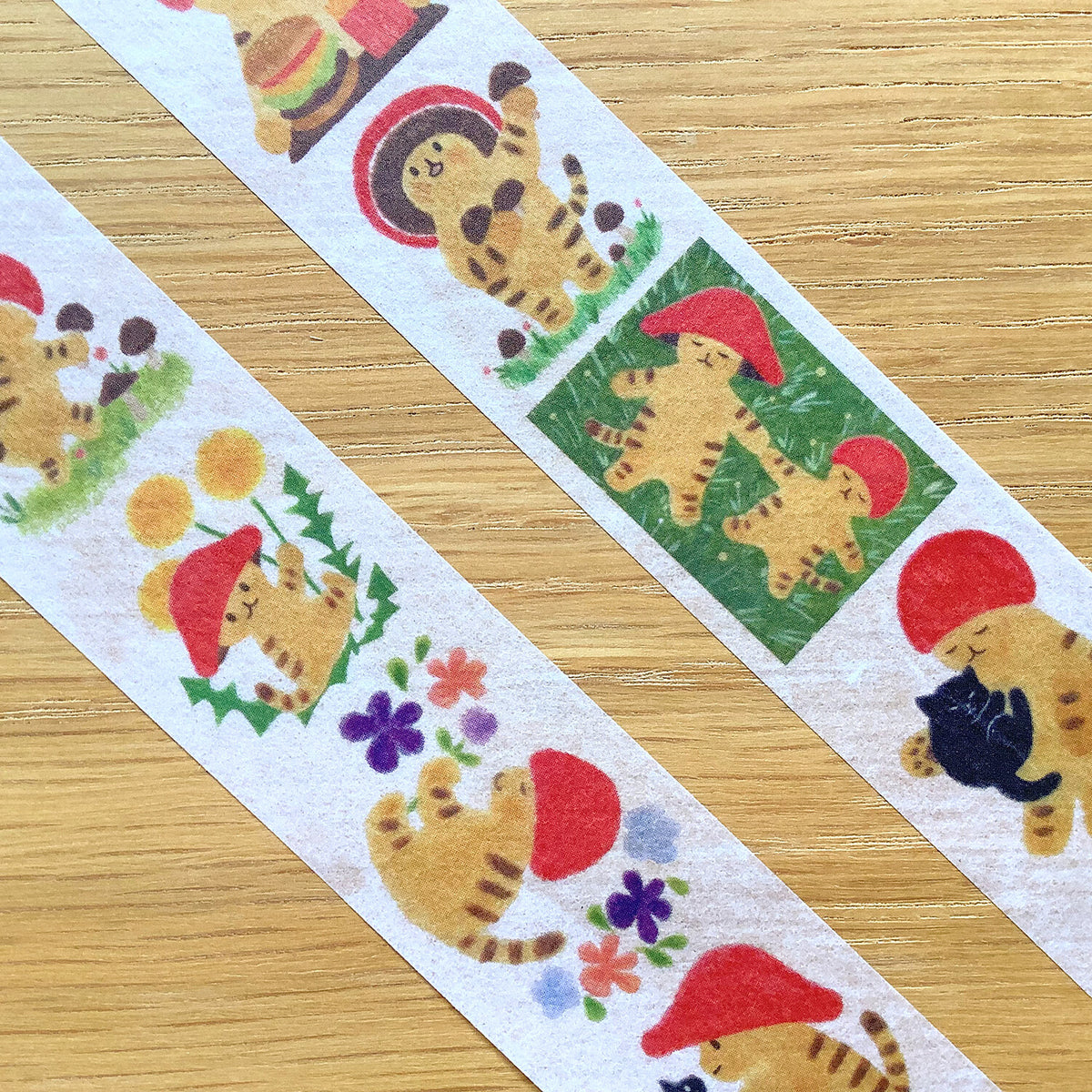 Mushroom Cats Washi Tape