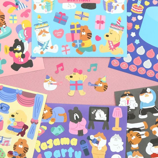 Party Time Animals Stickers Set