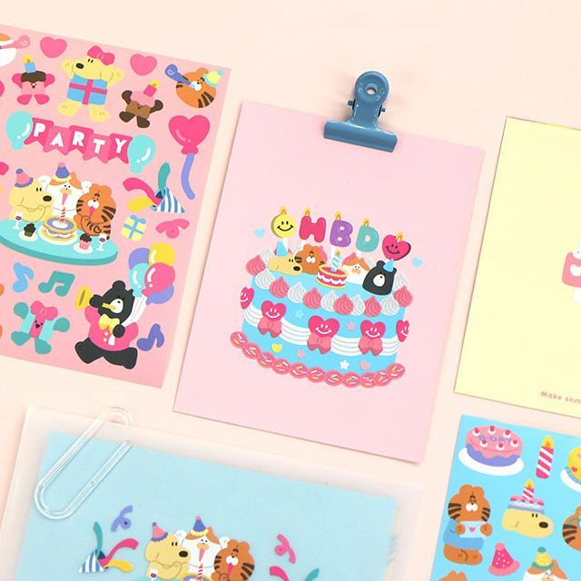 Party Time Animals Stickers Set
