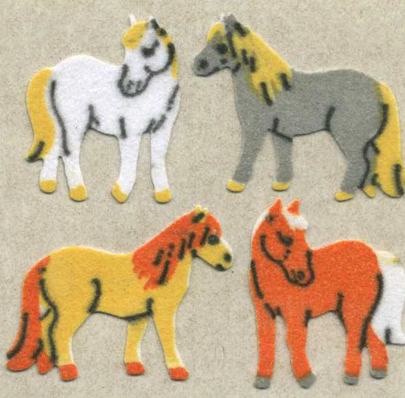 Dartmoor Ponies Stickers from the Roll