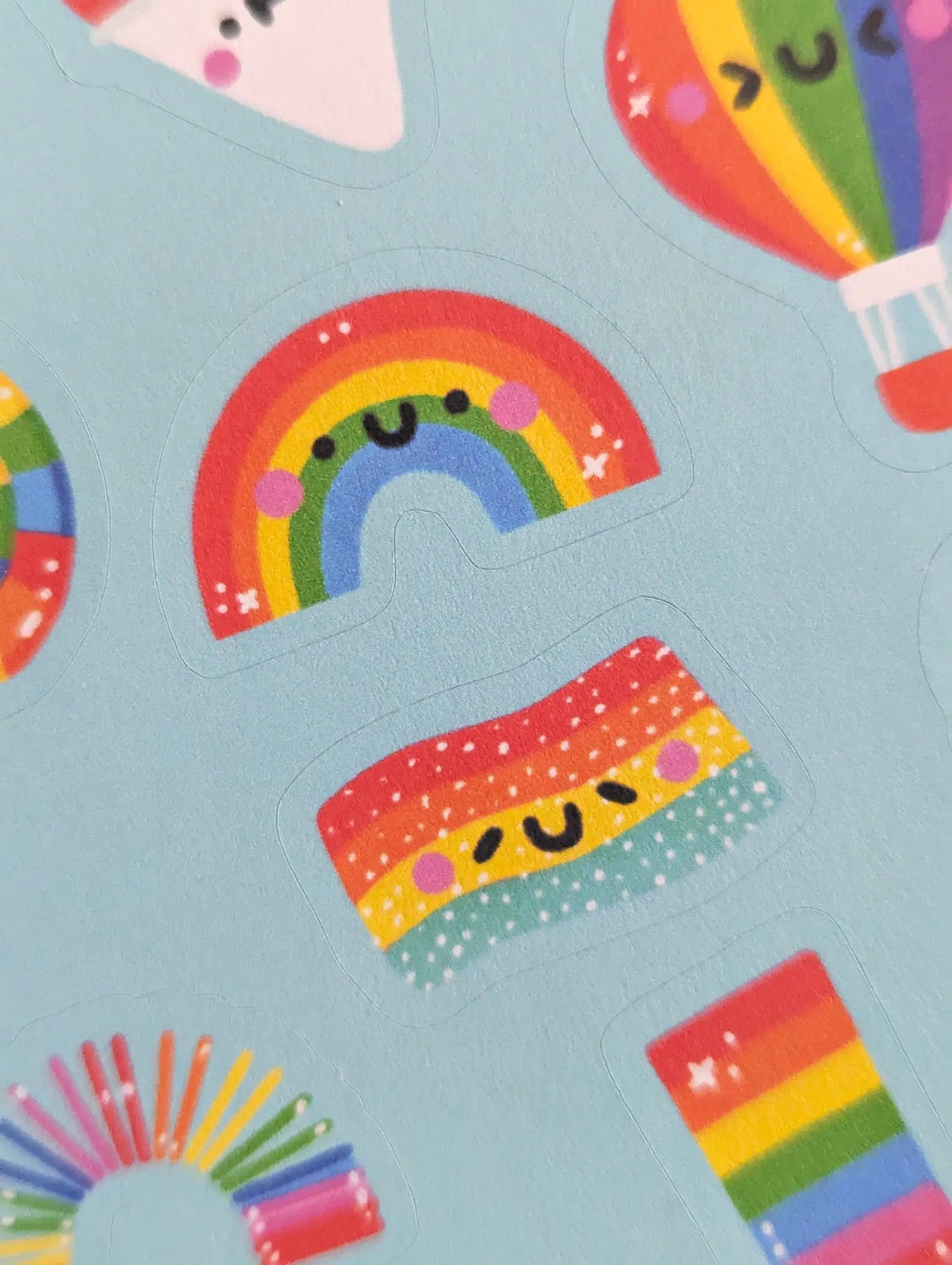 Kawaii Rainbow Stickers