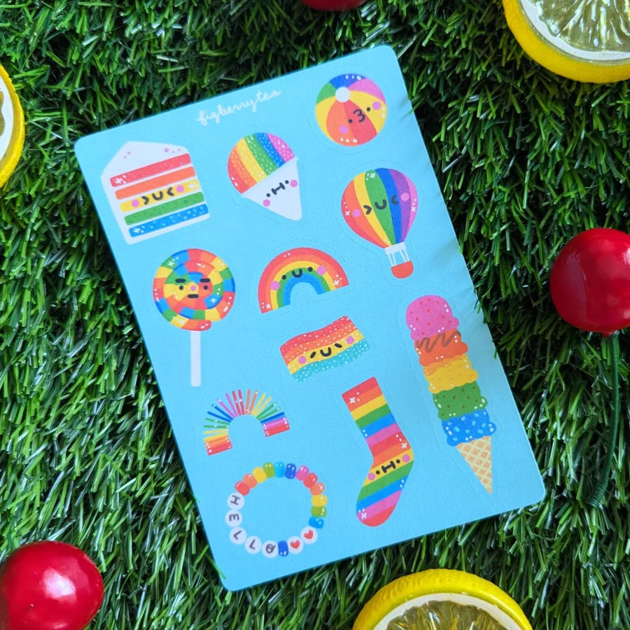 Kawaii Rainbow Stickers