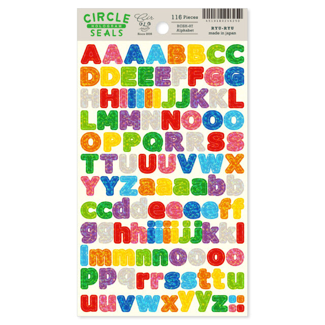 Holographic Rainbow Alphabet Stickers