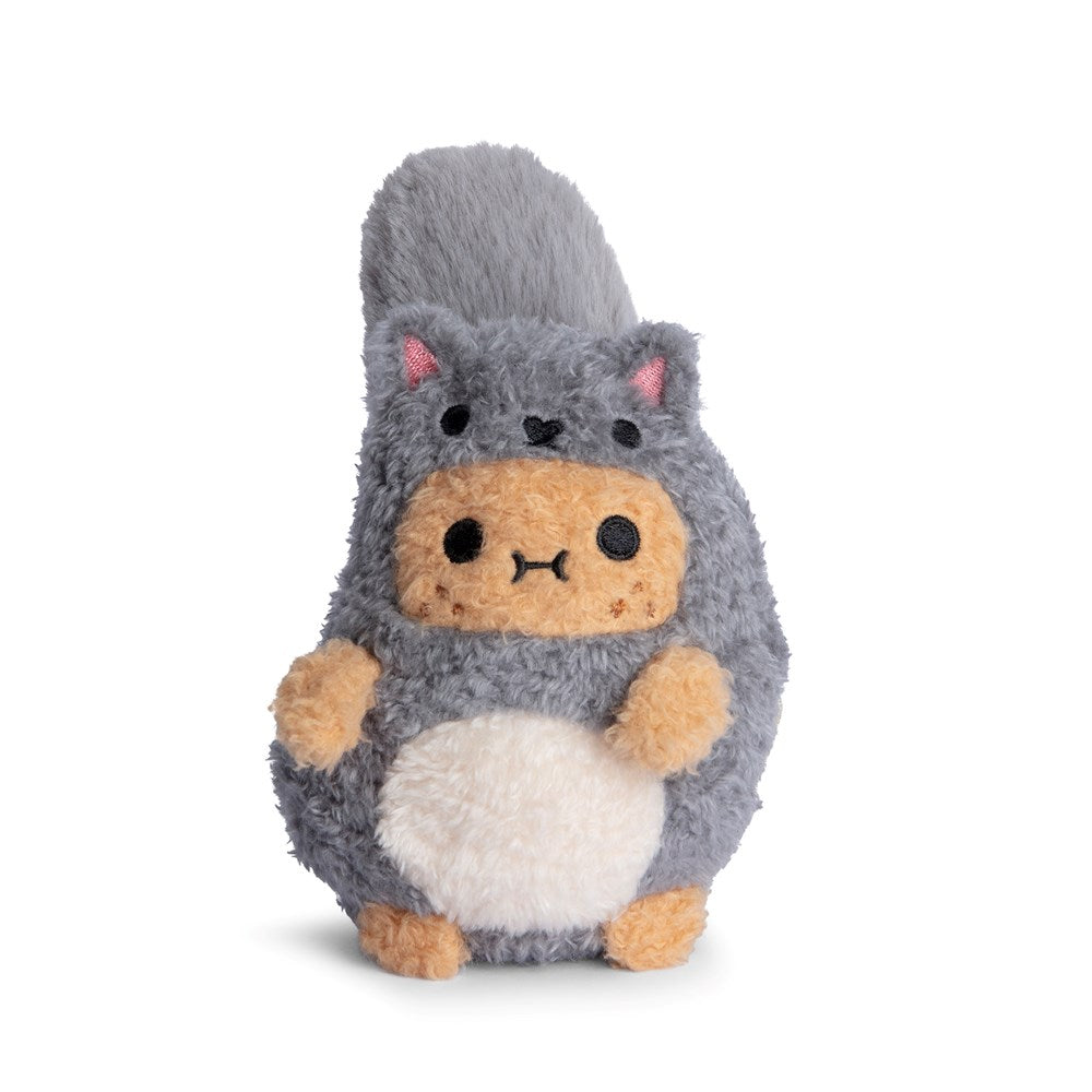 Grey squirrel Ricespud Mini Sitting Plush (13cm)