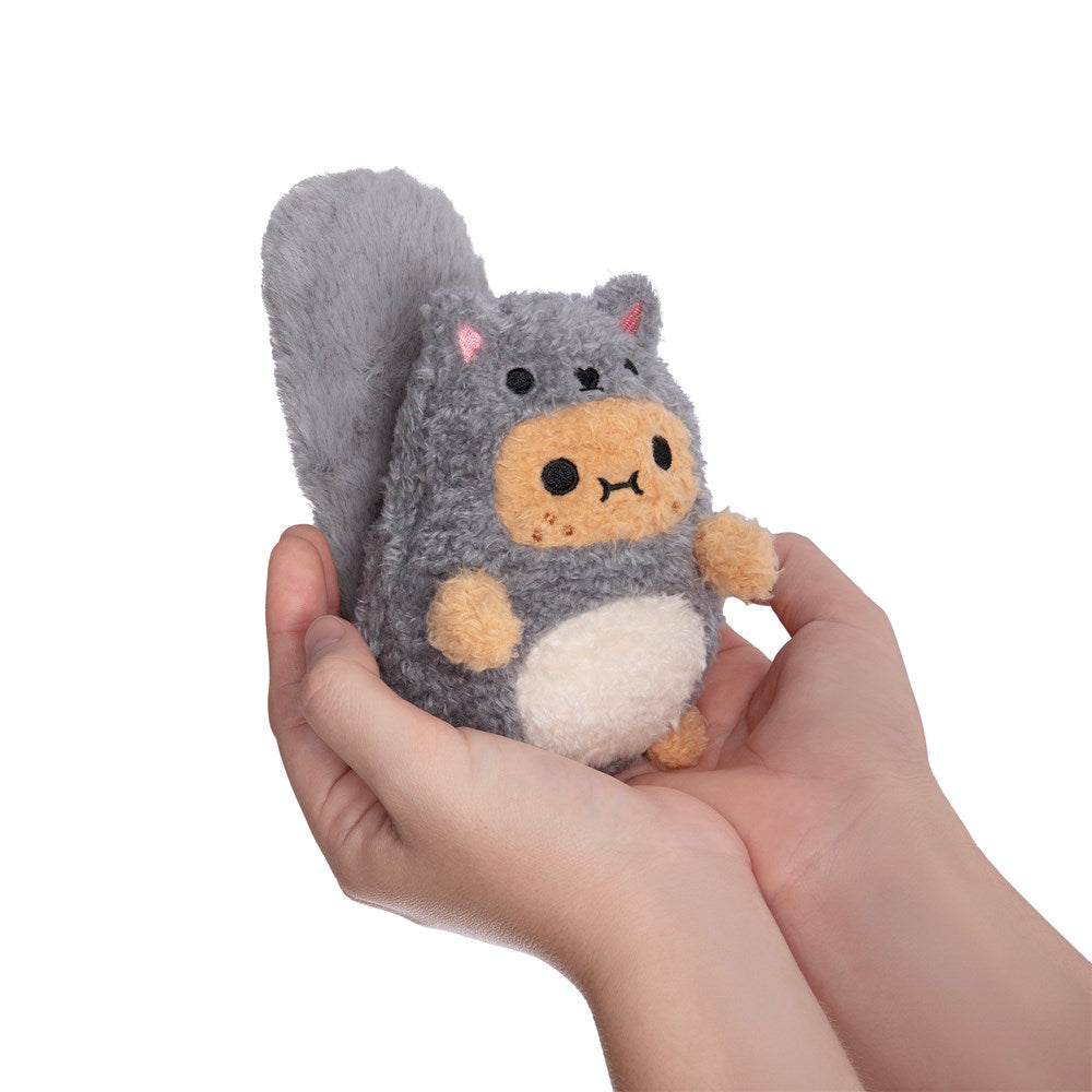 Grey squirrel Ricespud Mini Sitting Plush (13cm)