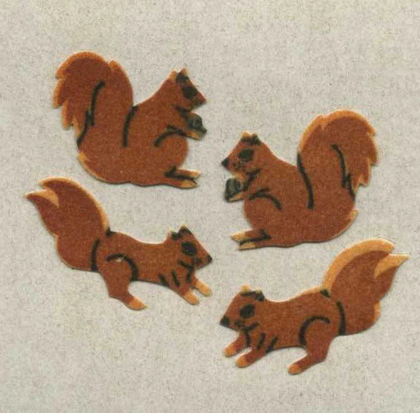 Squirrel stickers from the Roll