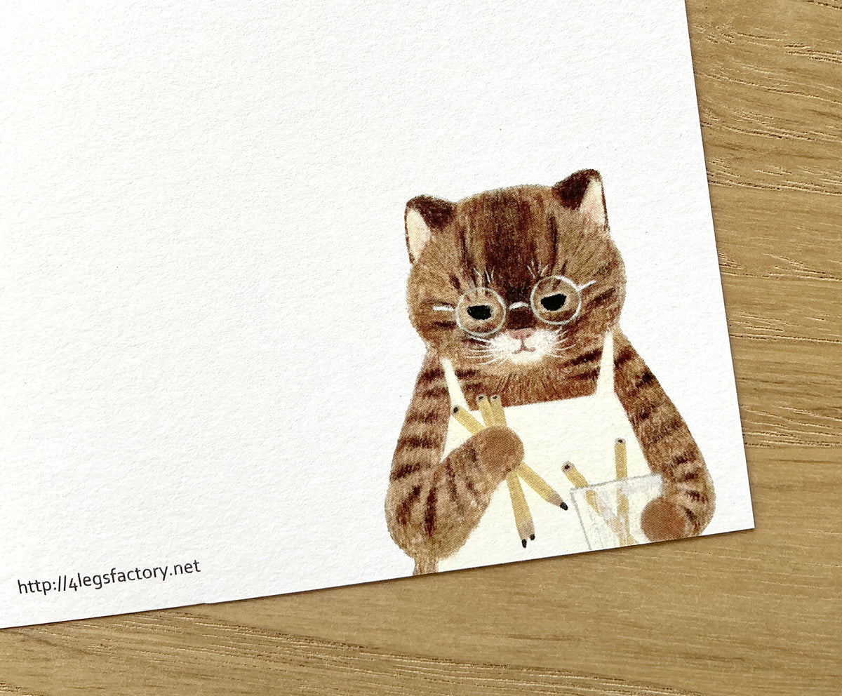 Stationer Cat Postcard