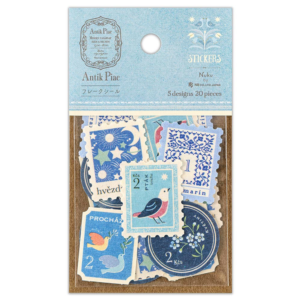 Blue Stamps Sticker Flakes