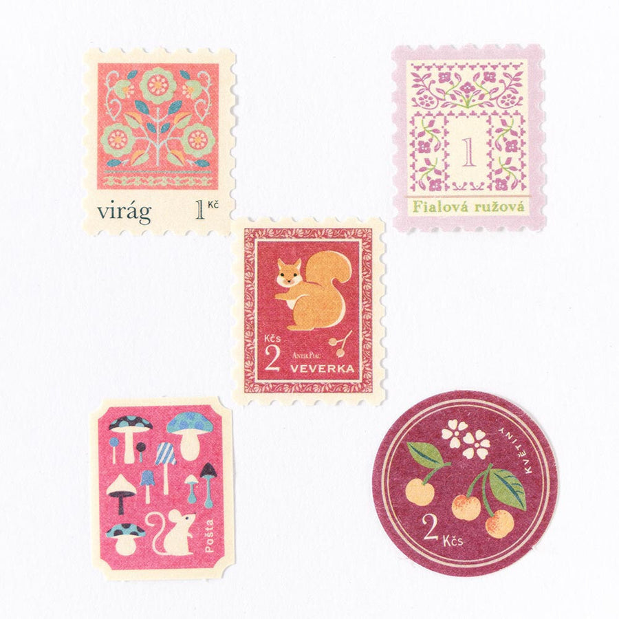 Pink Stamps Sticker Flakes