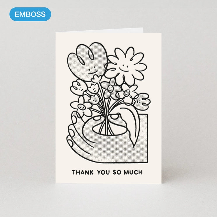 Happy Flowers Thank You Card