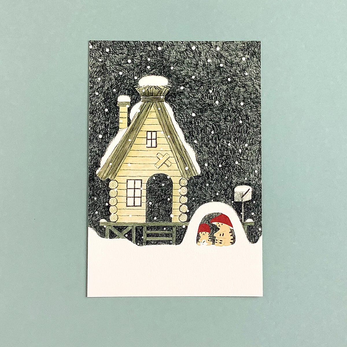 Winter Cats Postcard