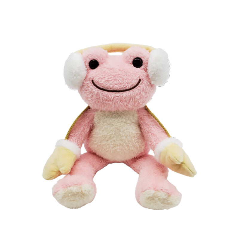 Pink Pickles the Frog with winter accessories (26cm)