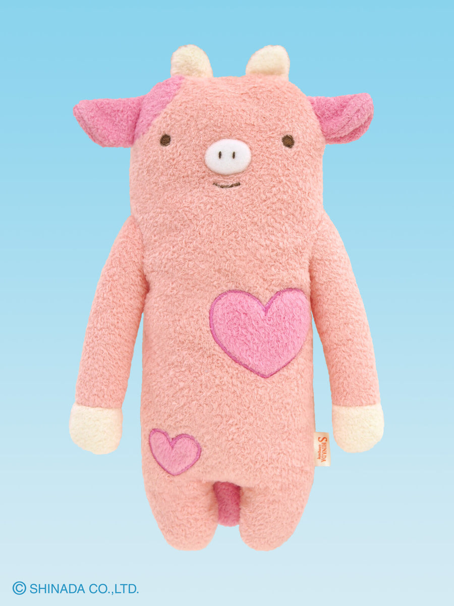 Fumofumo San Pink Cow with Hearts (20cm)