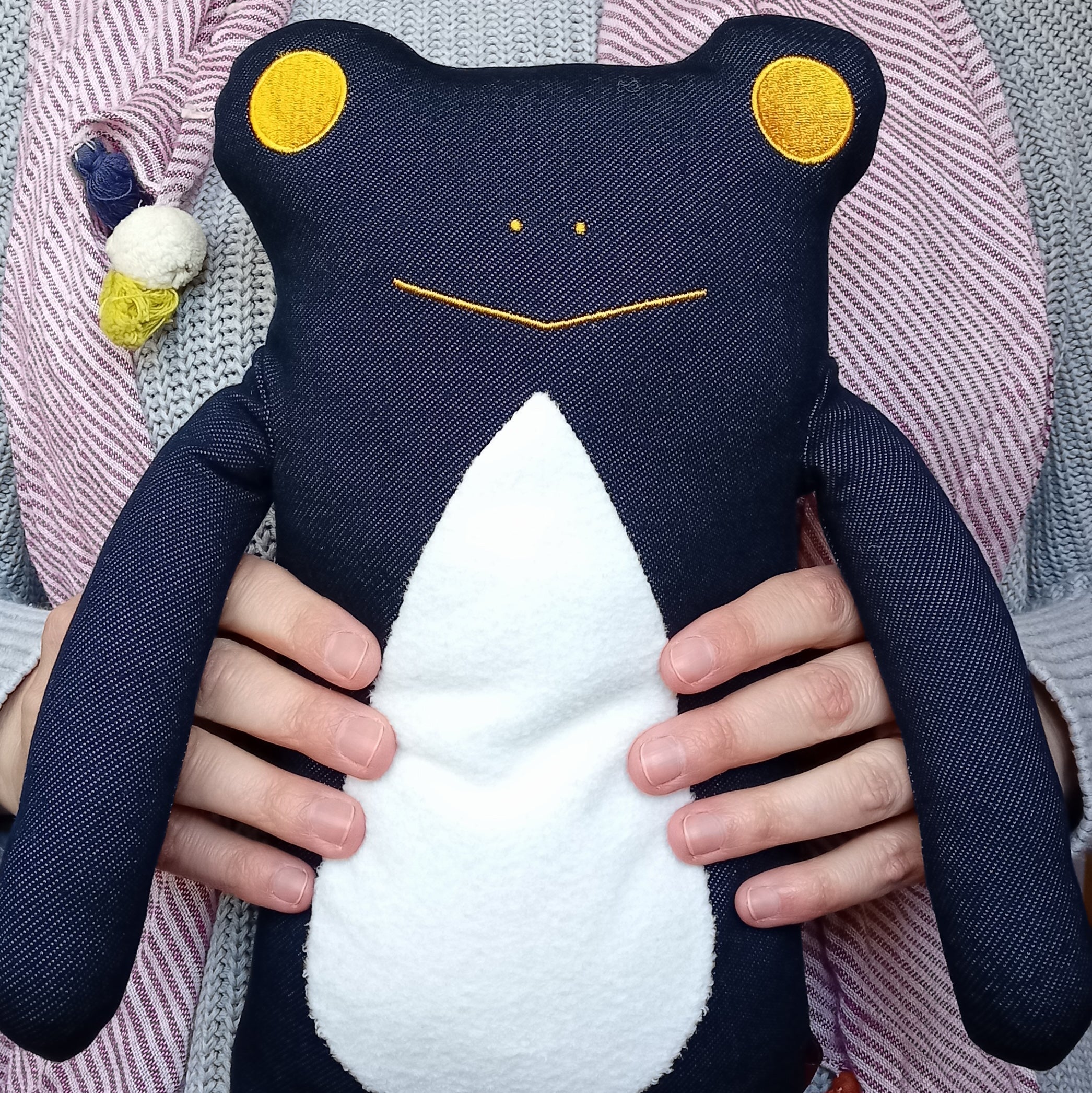 Fumofumo San Large Denim Style Frog (32cm)