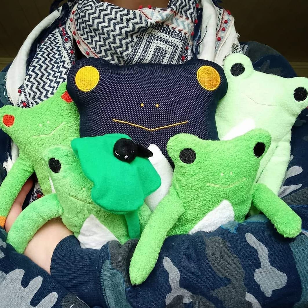 Fumofumo San Large Denim Style Frog (32cm)