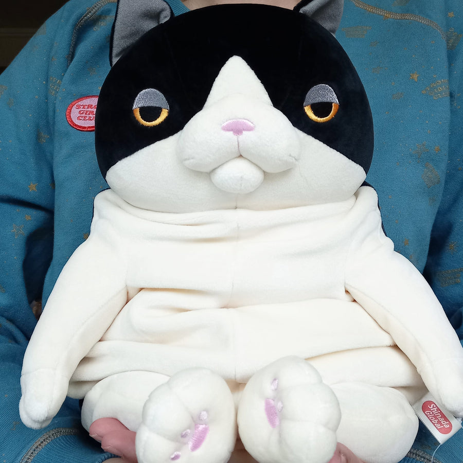Large Black and White Mochi Cat (42 cm)