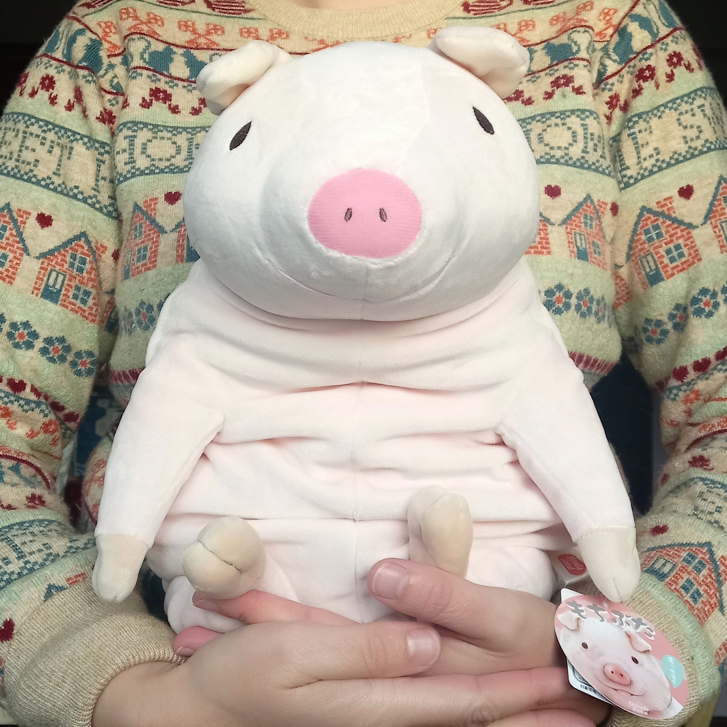 Large Pink Mochi Pig (41 cm)