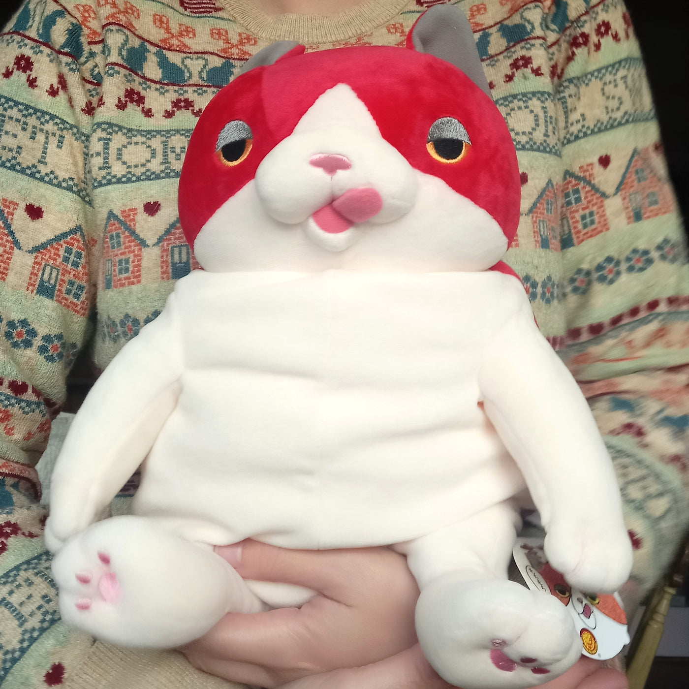 Large Red Mochi Cat (48 cm)